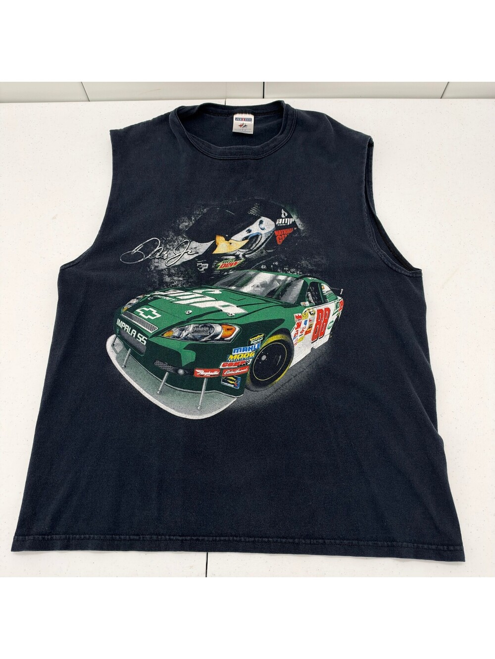 Vintage Jerzees Sleeveless NASCAR Dale Earnhardt Jr. Graphic T-Shirt Large